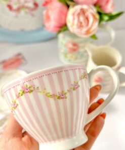 فنجان چایخوری راه راه گلدار